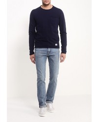 Мужской темно-синий свитер с круглым вырезом от Penfield
