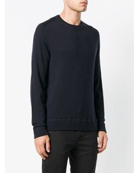Мужской темно-синий свитер с круглым вырезом от Massimo Alba