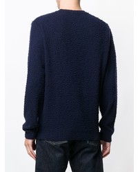 Мужской темно-синий свитер с круглым вырезом от Woolrich