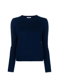 Женский темно-синий свитер с круглым вырезом от Philo-Sofie