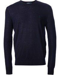 Мужской темно-синий свитер с круглым вырезом от Polo Ralph Lauren