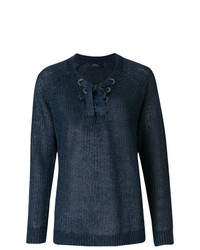 Женский темно-синий свитер с круглым вырезом от Polo Ralph Lauren