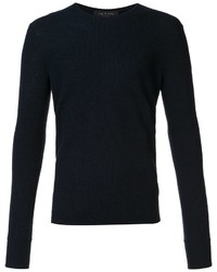 Мужской темно-синий свитер с круглым вырезом от rag & bone