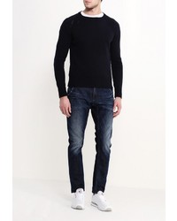 Мужской темно-синий свитер с круглым вырезом от Replay