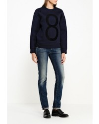 Женский темно-синий свитер с круглым вырезом от Replay