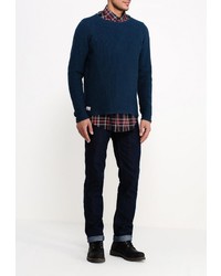 Мужской темно-синий свитер с круглым вырезом от Revolution