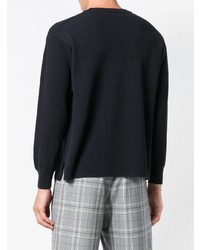 Мужской темно-синий свитер с круглым вырезом от Batoner