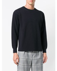 Мужской темно-синий свитер с круглым вырезом от Batoner