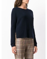 Женский темно-синий свитер с круглым вырезом от Alysi