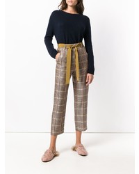 Женский темно-синий свитер с круглым вырезом от Alysi