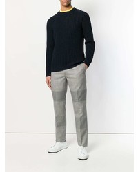 Мужской темно-синий свитер с круглым вырезом от Mp Massimo Piombo