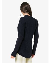 Женский темно-синий свитер с круглым вырезом от Low Classic