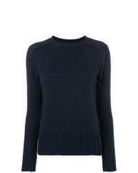 Женский темно-синий свитер с круглым вырезом от Roberto Collina