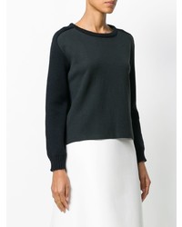 Женский темно-синий свитер с круглым вырезом от Stephan Schneider