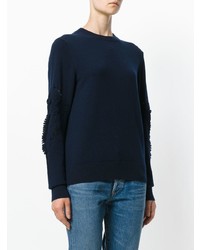 Женский темно-синий свитер с круглым вырезом от Barrie