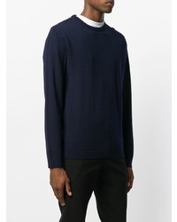 Мужской темно-синий свитер с круглым вырезом от Dondup