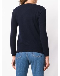 Женский темно-синий свитер с круглым вырезом от Aspesi