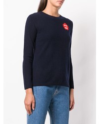 Женский темно-синий свитер с круглым вырезом от Aspesi