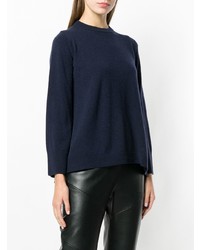 Женский темно-синий свитер с круглым вырезом от Nude
