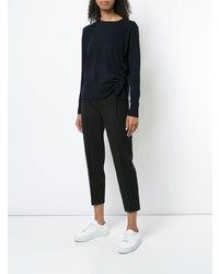 Женский темно-синий свитер с круглым вырезом от Vince