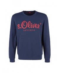 Мужской темно-синий свитер с круглым вырезом от s.Oliver