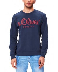 Мужской темно-синий свитер с круглым вырезом от s.Oliver