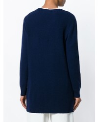 Женский темно-синий свитер с круглым вырезом от Cashmere In Love