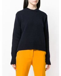 Женский темно-синий свитер с круглым вырезом от Studio Nicholson