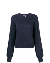 Женский темно-синий свитер с круглым вырезом от See by Chloe