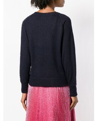 Женский темно-синий свитер с круглым вырезом от Missoni