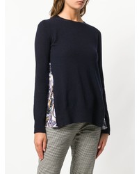 Женский темно-синий свитер с круглым вырезом от Dondup