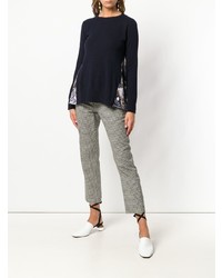 Женский темно-синий свитер с круглым вырезом от Dondup