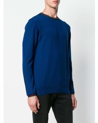 Мужской темно-синий свитер с круглым вырезом от Etro