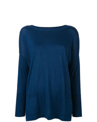 Женский темно-синий свитер с круглым вырезом от Snobby Sheep