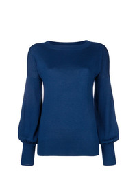 Женский темно-синий свитер с круглым вырезом от Snobby Sheep