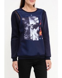 Женский темно-синий свитер с круглым вырезом от Softy