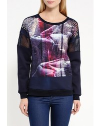 Женский темно-синий свитер с круглым вырезом от Softy