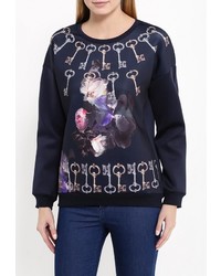 Женский темно-синий свитер с круглым вырезом от Softy