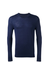 Мужской темно-синий свитер с круглым вырезом от Sottomettimi