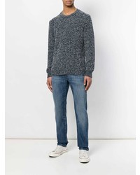 Мужской темно-синий свитер с круглым вырезом от Closed