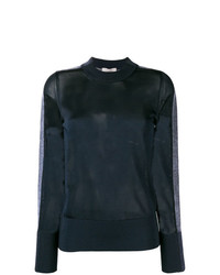 Женский темно-синий свитер с круглым вырезом от Sportmax