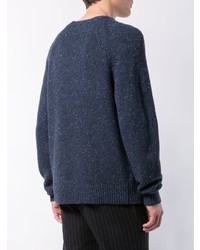 Мужской темно-синий свитер с круглым вырезом от Alex Mill