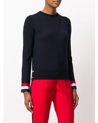 Женский темно-синий свитер с круглым вырезом от Thom Browne