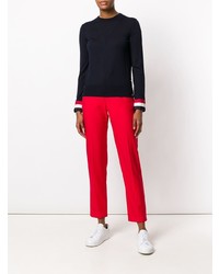 Женский темно-синий свитер с круглым вырезом от Thom Browne