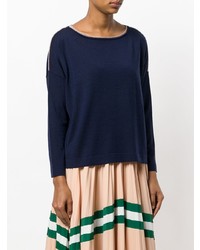 Женский темно-синий свитер с круглым вырезом от Chiara Bertani