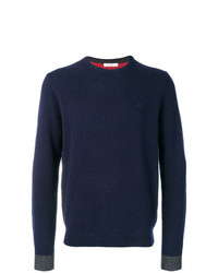 Мужской темно-синий свитер с круглым вырезом от Sun 68