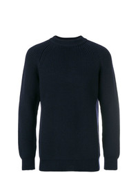 Мужской темно-синий свитер с круглым вырезом от Sunnei
