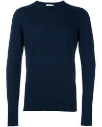 Мужской темно-синий свитер с круглым вырезом от Sunspel