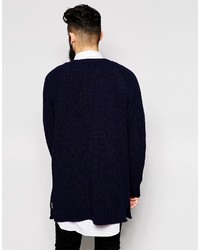 Мужской темно-синий свитер с круглым вырезом от Reclaimed Vintage