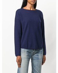 Женский темно-синий свитер с круглым вырезом от Aspesi